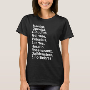 T-shirt William Shakespeare Caractères de hameau Shakespea