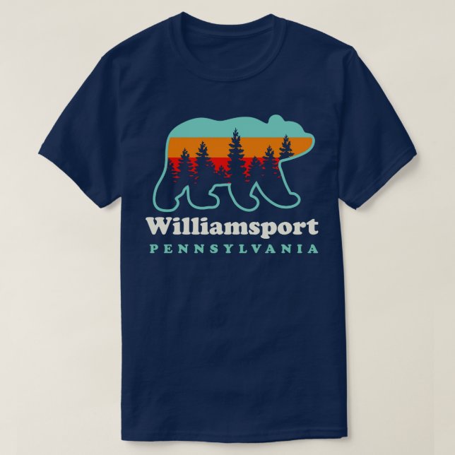 T-shirt Williamsport Pennsylvania Randonnée Camping Bear (Design devant)