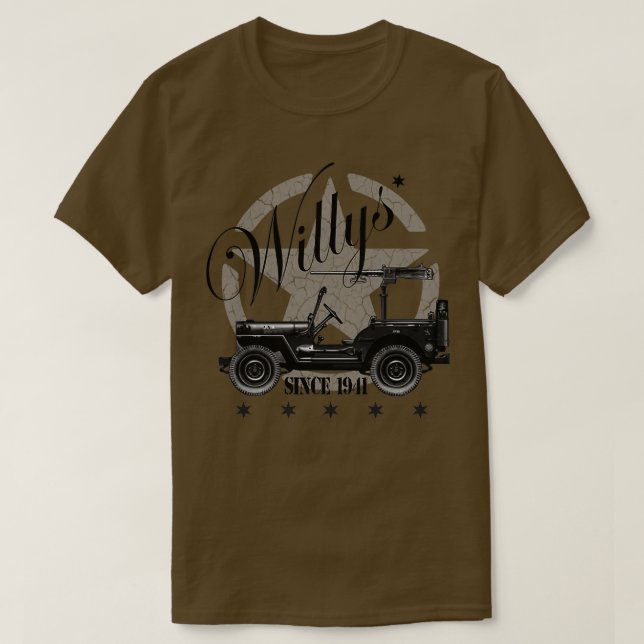 T-shirt Willis US Military Off Road Vehicle  (Design devant)