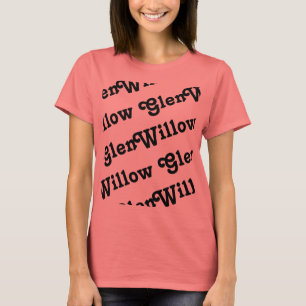 T-shirt Willow Glen répétition lettres rétro motif san Jos
