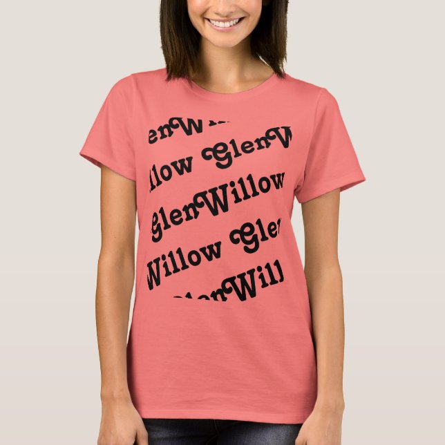 T-shirt Willow Glen répétition lettres rétro motif san Jos (Devant)
