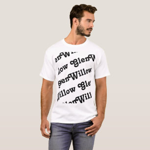 T-shirt Willow Glen répétition lettres rétro motif san Jos