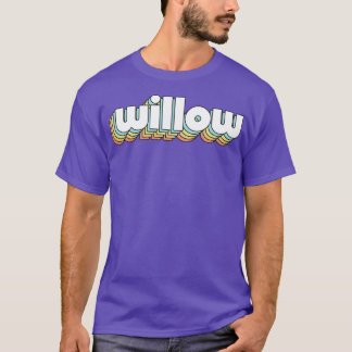 T-shirt Willow Retro Rainbow Typographie style défraîchi 2