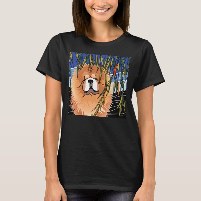 T-shirt WILLOW WIND - Chow -chemises noires design avant (Devant)