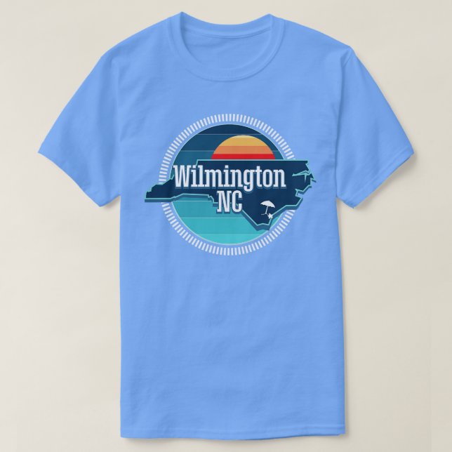 T-shirt Wilmington NC Le BLEU (Design devant)