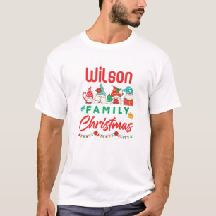 T-shirt Wilson Family Christmas Matching Group Gnomes Pers