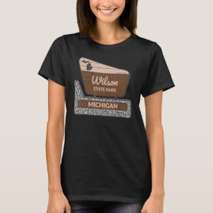 T-shirt Wilson State Park Michigan MI Affiche de bienvenue