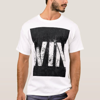 T-Shirt WIN Texte en détresse Grunge