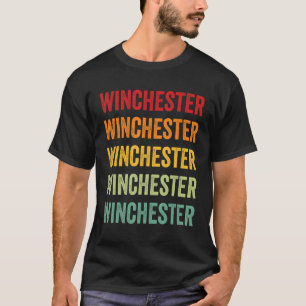 T-shirt Winchester County Virginia Rainbow Text Design