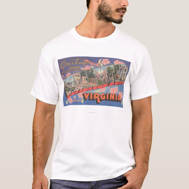 T-shirt Winchester, la Virginie - grandes scènes de lettre (Devant)