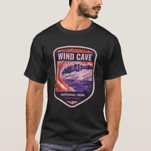 T-shirt Wind Cave South Dakota US National Park Vintage Gi