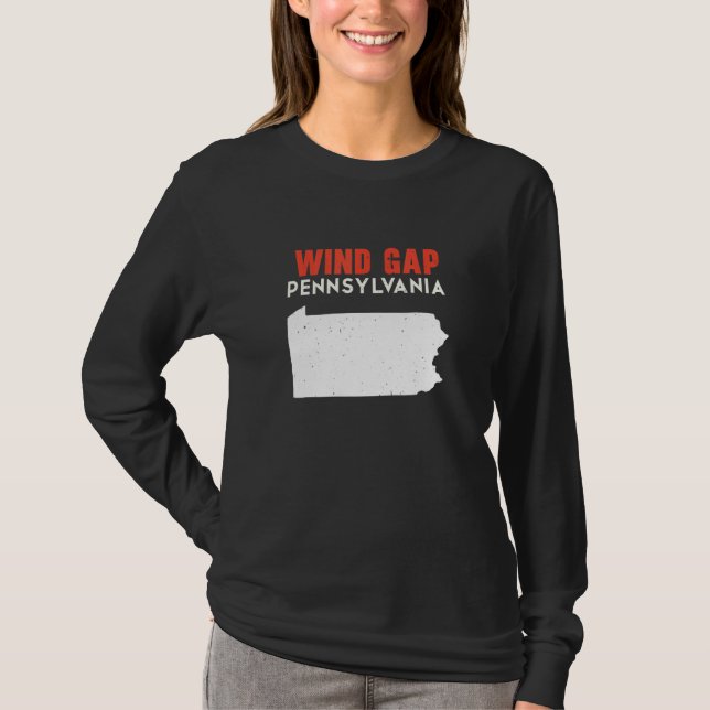 T-shirt Wind Gap Pennsylvania USA State America Travel (Devant)