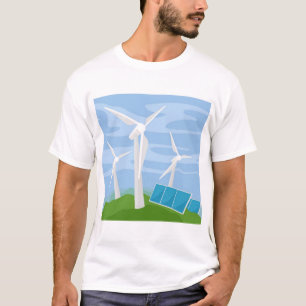 T-shirt Windmills et cellules solaires