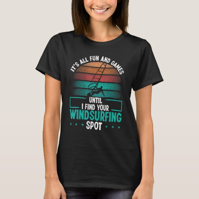 T-shirt Windsurfing Spot Windsurf Board Funny Windsurfer S (Devant)