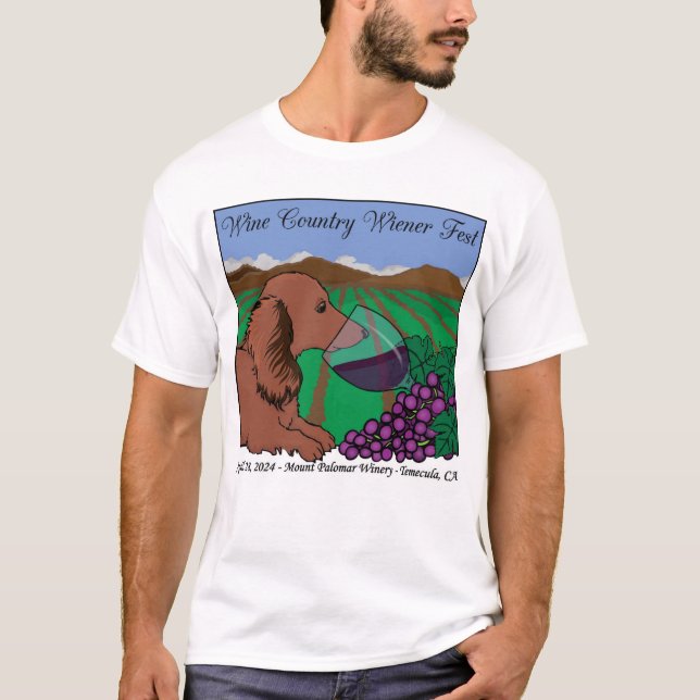 T-shirt Wine Country 2024 en blanc (Devant)