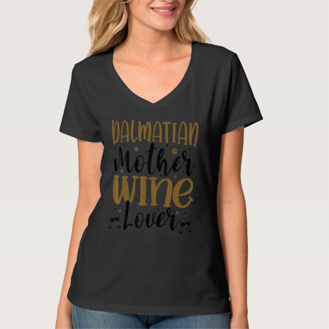 T-shirt Wine  Dalmatian Mother (Devant)