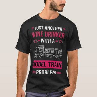 T-shirt Wine Drinker Modèle Train Trains Chemin de fer