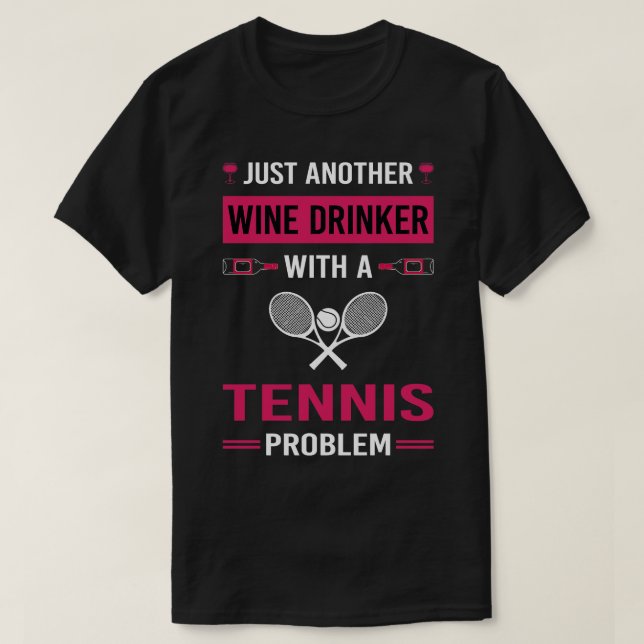 T-shirt Wine Drinker Tennis (Design devant)