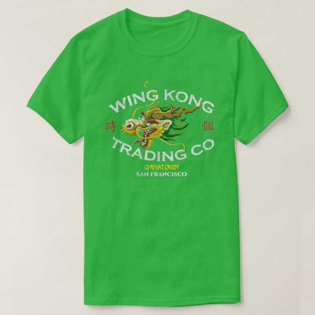 T-shirt Wing Kong Trading Co en détresse (Design devant)