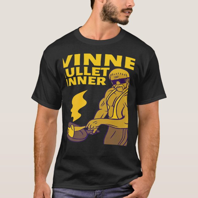 T-shirt Winner Winner Mullet Dinner Party In The Back (Devant)