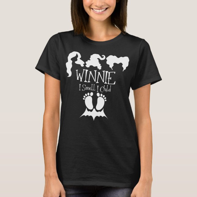 T-shirt Winnie Je Sens Un Enfant Enceinte Halloween (Devant)