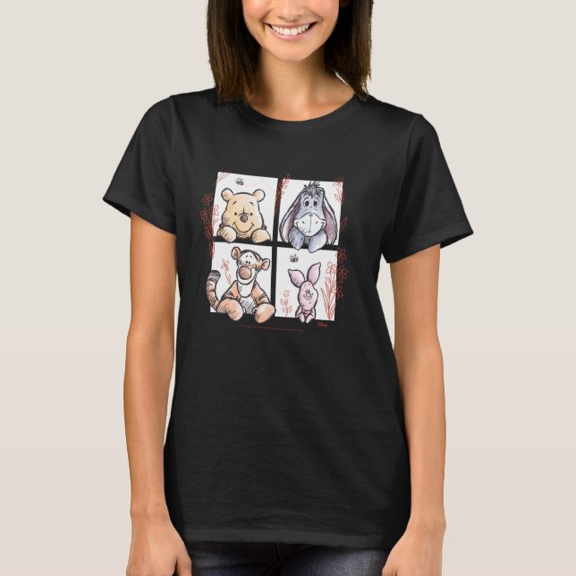 T-shirt Winnie the Pooh - Pooh Eeyore Tigger and Piglet (Devant)