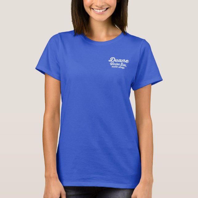 T-shirt Winston Bros. Chemise de magasin auto - Duane (Devant)