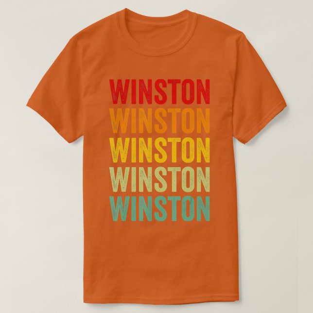 T-shirt Winston Comté Mississippi Design de texte arc-en-c (Design devant)