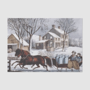 T-SHIRT Winter-Fahrt Seidenpapier