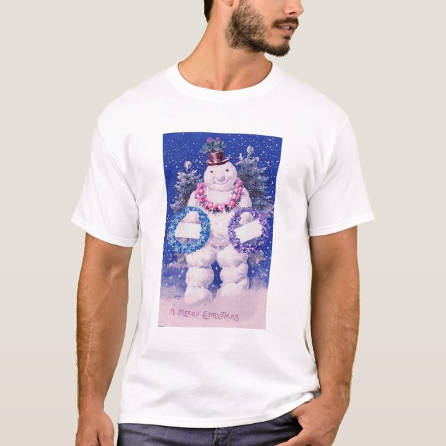 T-shirt Winter Wonderland Snowman (Devant)