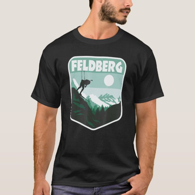 T-shirt Wintersport Skier Snowboard Feldberg Black Forest (Devant)