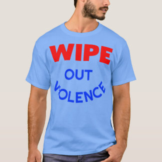 T-shirt WIPE OUT VIOLENCE 60s Hippie rétro Faire l'amour p
