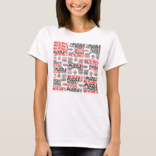 T - Shirt wir passen wie ein Puzzle rot und schwar
