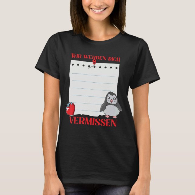 T-shirt Wir Werden Dich Vermissen Friends Farewell with Si (Devant)
