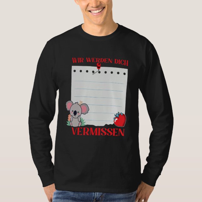 T-shirt Wir Werden Dich Vermissen Friends Farewell with Si (Devant)
