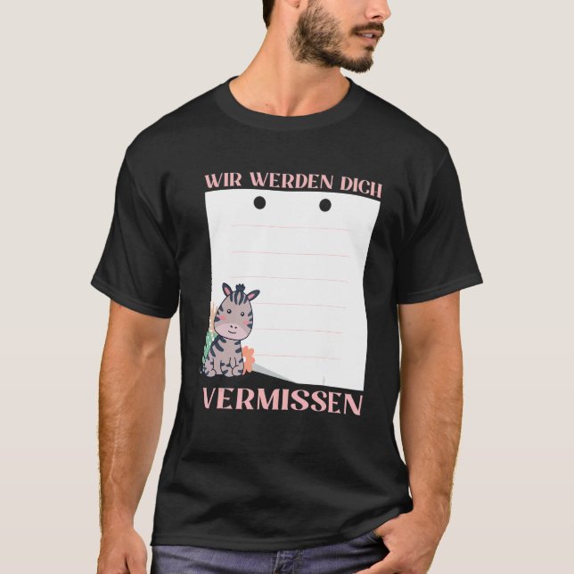T-shirt Wir Werden Dich Vermissen Friends Farewell with Si (Devant)