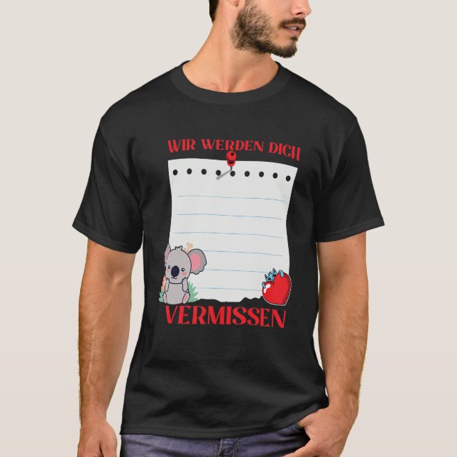 T-shirt Wir Werden Dich Vermissen Friends Farewell with Si (Devant)