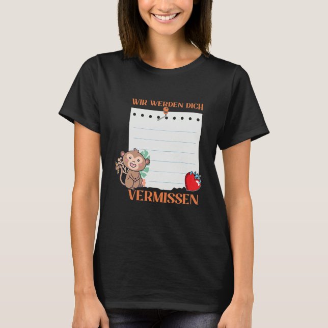 T-shirt Wir Werden Dich Vermissen Friends Farewell with Si (Devant)