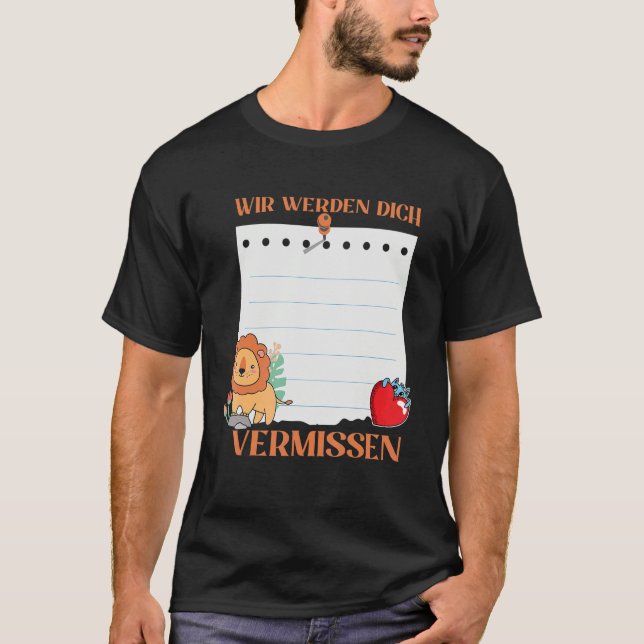 T-shirt Wir Werden Dich Vermissen Friends Farewell with Si (Devant)