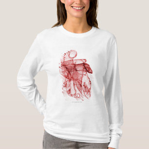 T-shirt Wireframe de Digitals du coeur humain