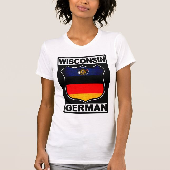T-shirt Wisconsin allemand américain (Devant)