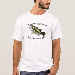 T-shirt Wisconsin Bass Opener Lucky Bass Fishing