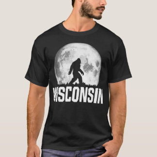 T-shirt Wisconsin Bigfoot Pleine lune Vintage Retro Squatc
