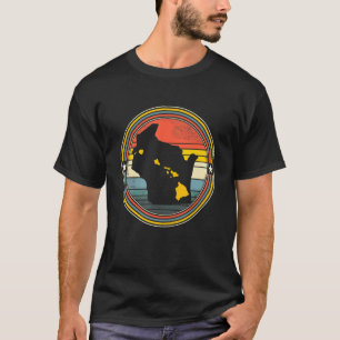 T-shirt Wisconsin Hawaii Racines Origine Carte d'État Rétr