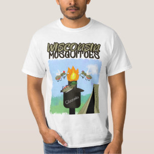 T-shirt Wisconsin Mosquitoes Cartoon