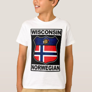 T-shirt Wisconsin Norwegian American