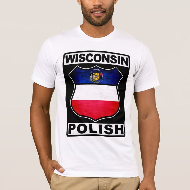 T-shirt Wisconsin Polonais Américain (Devant)