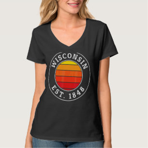 T-shirt Wisconsin Retro Sunset Graphic