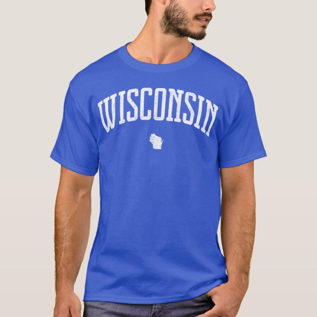 T-shirt Wisconsin Vintage Style friends (Devant)