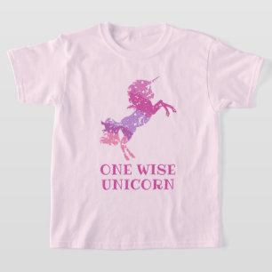 T-shirt Wise Unicorn Rose Cravate Girls